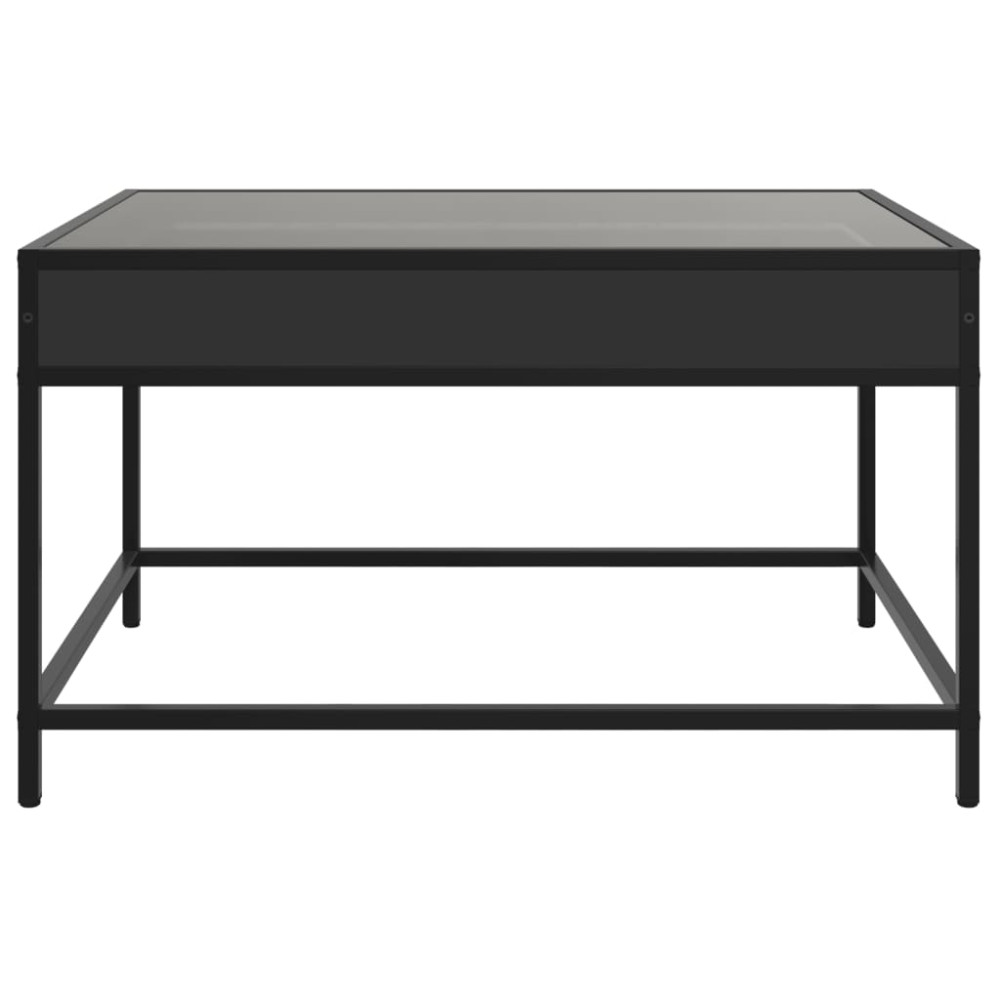 Produktbild för Soffbord med Infinity LEDs svart 70x50x41 cm