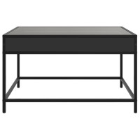 Produktbild för Soffbord med Infinity LEDs svart 70x50x41 cm