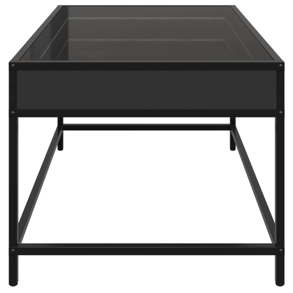 Produktbild för Soffbord med Infinity LEDs svart 70x50x41 cm