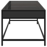 Produktbild för Soffbord med Infinity LEDs svart 70x50x41 cm