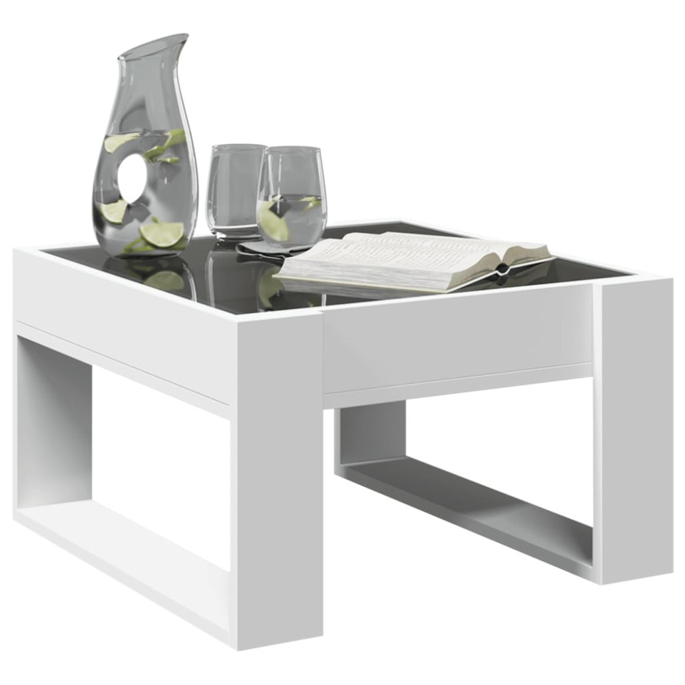 Produktbild för Soffbord med Infinity LEDs vit 50x53x30 cm