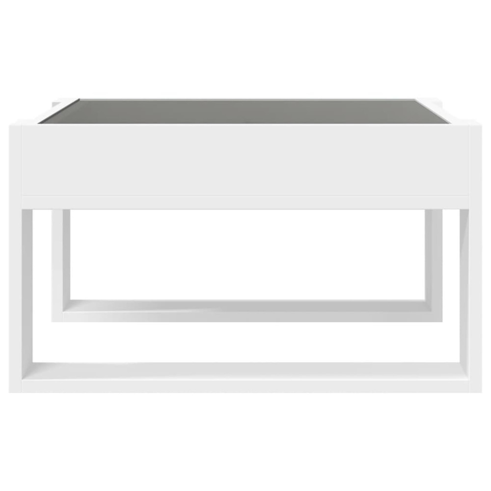 Produktbild för Soffbord med Infinity LEDs vit 50x53x30 cm