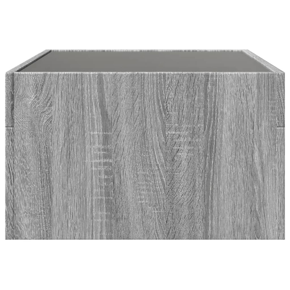 Produktbild för Soffbord med Infinity LEDs grå sonoma 70x50x30 cm