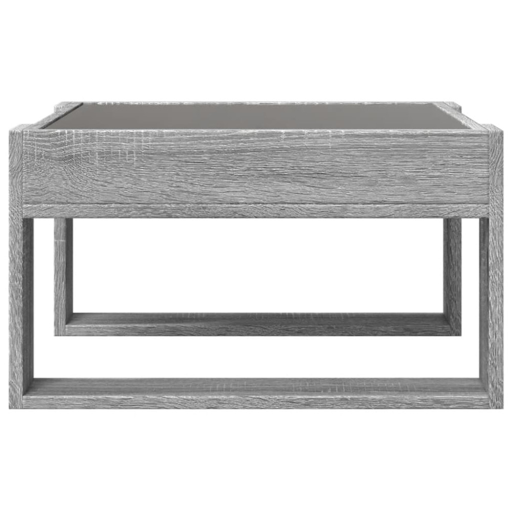 Produktbild för Soffbord med Infinity LEDs grå sonoma 50x53x30 cm
