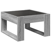 Produktbild för Soffbord med Infinity LEDs grå sonoma 50x53x30 cm