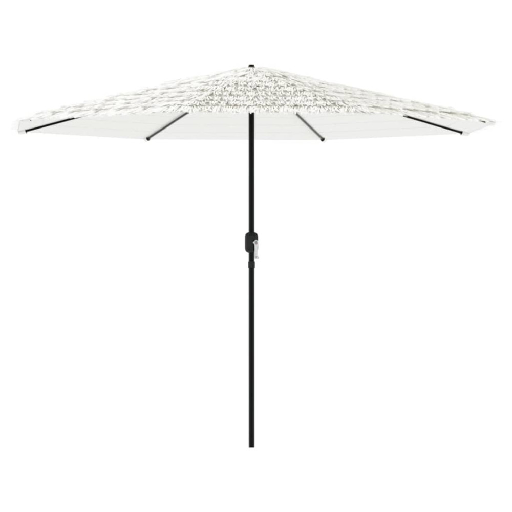 Produktbild för Trädgårdsparasoll med stålstång vit 324x324x247 cm