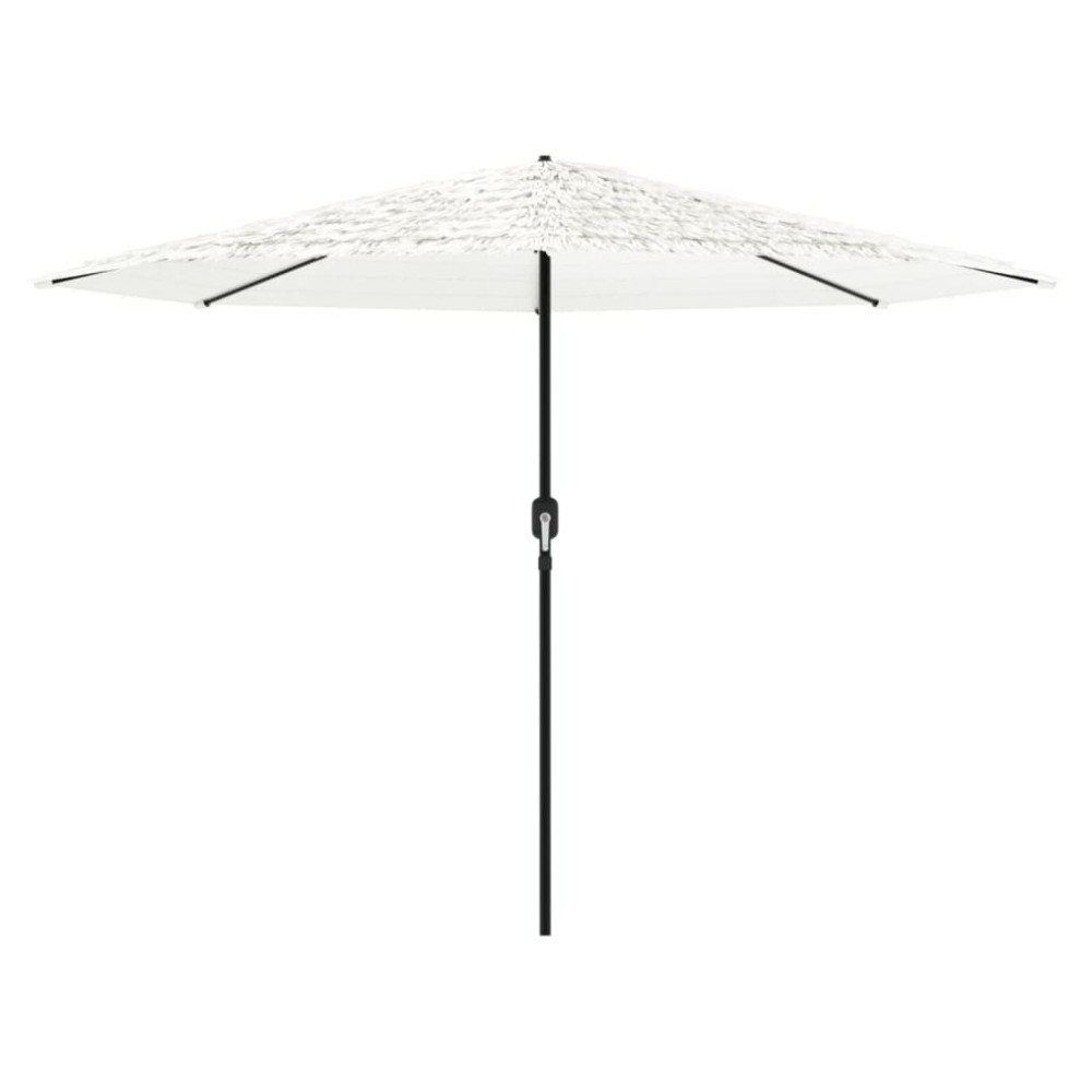 Produktbild för Trädgårdsparasoll med stålstång vit 324x324x247 cm