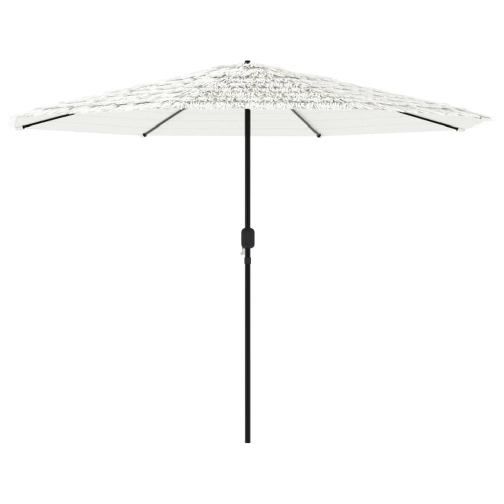 Produktbild för Trädgårdsparasoll med stålstång vit 324x324x247 cm