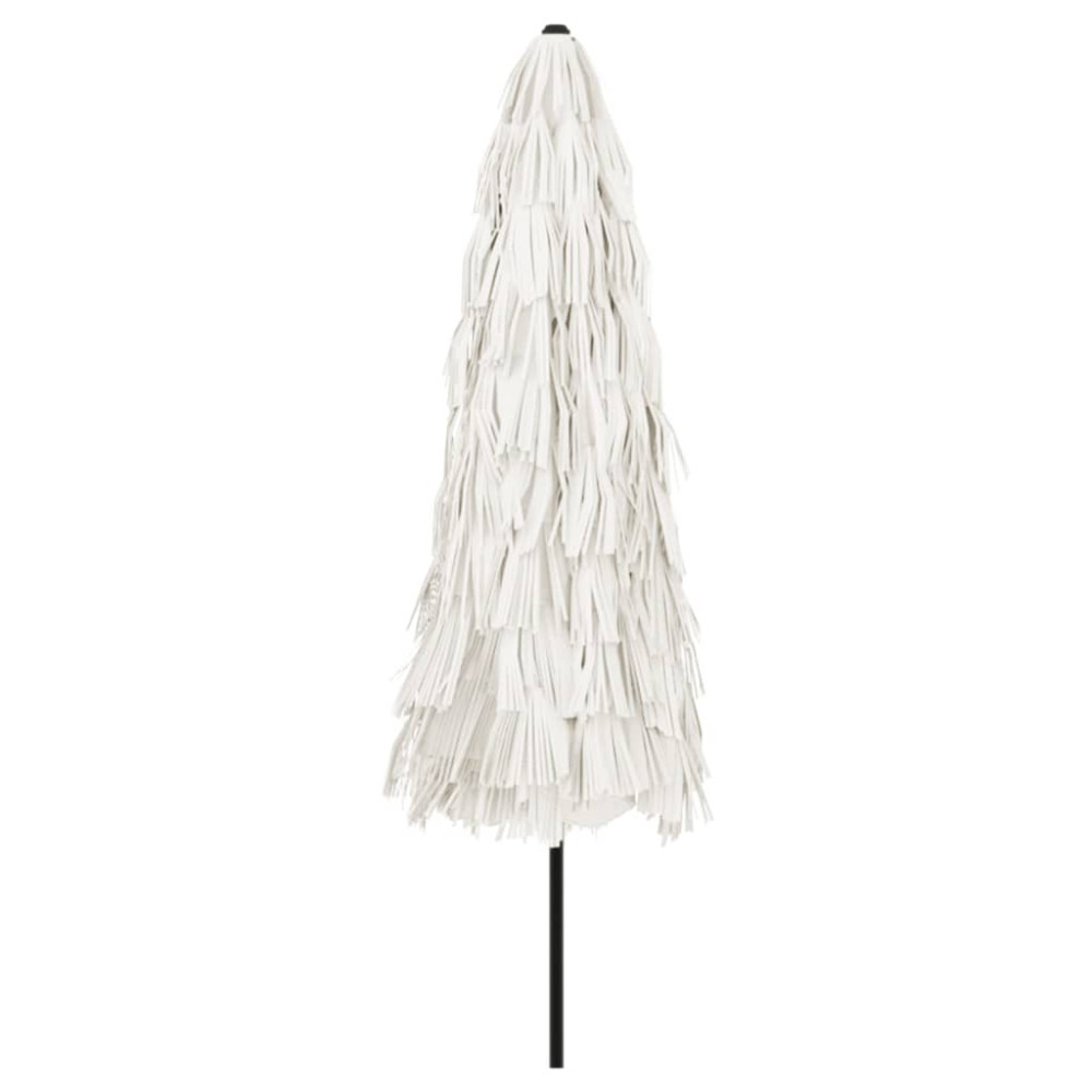 Produktbild för Trädgårdsparasoll med stålstång vit 324x324x247 cm