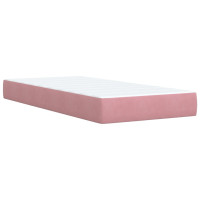 Produktbild för Ramsäng med madrass rosa 80x200 cm sammet