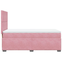 Produktbild för Ramsäng med madrass rosa 80x200 cm sammet