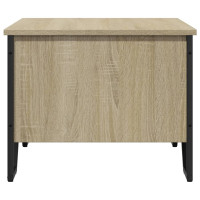 Produktbild för Soffbord sonoma-ek 75x51x40 cm konstruerat trä