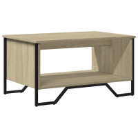 Produktbild för Soffbord sonoma-ek 75x51x40 cm konstruerat trä