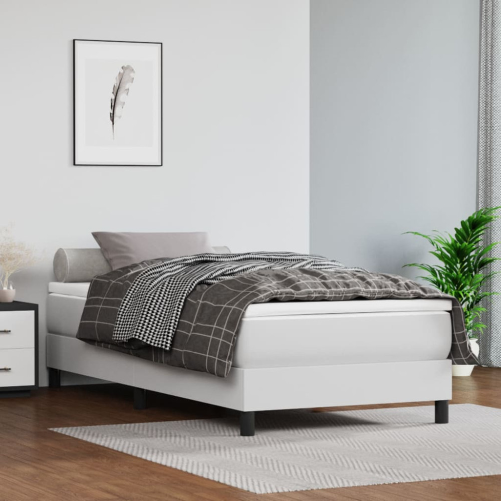 Produktbild för Pocketresårmadrass för barn medium vit 80x160 cm konstläder