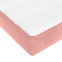 Produktbild för Pocketresårmadrass rosa 120x210x20 cm sammet