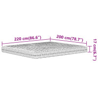 Produktbild för Skummadrass vit 200x220 cm hårdhet H2 H3