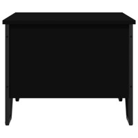 Produktbild för Soffbord svart 75x51x40 cm konstruerat trä