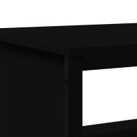 Produktbild för Soffbord svart 75x51x40 cm konstruerat trä