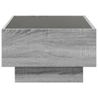 Produktbild för Soffbord med LEDs grå sonoma 70x50x30 cm konstruerat trä