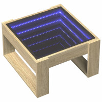 Produktbild för Soffbord med Infinity LEDs sonoma-ek 50x53x30 cm