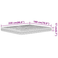 Produktbild för Skummadrass vit 180x220 cm hårdhet H2 H3