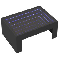 Produktbild för Soffbord med Infinity LEDs svart 70x50x30 cm