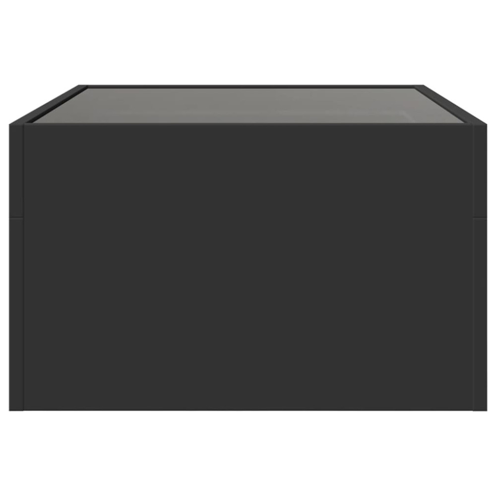 Produktbild för Soffbord med Infinity LEDs svart 70x50x30 cm