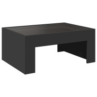 Produktbild för Soffbord med Infinity LEDs svart 70x50x30 cm