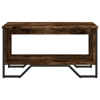 Produktbild för Soffbord rökfärgad ek 75x51x40 cm konstruerat trä