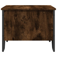 Produktbild för Soffbord rökfärgad ek 75x51x40 cm konstruerat trä