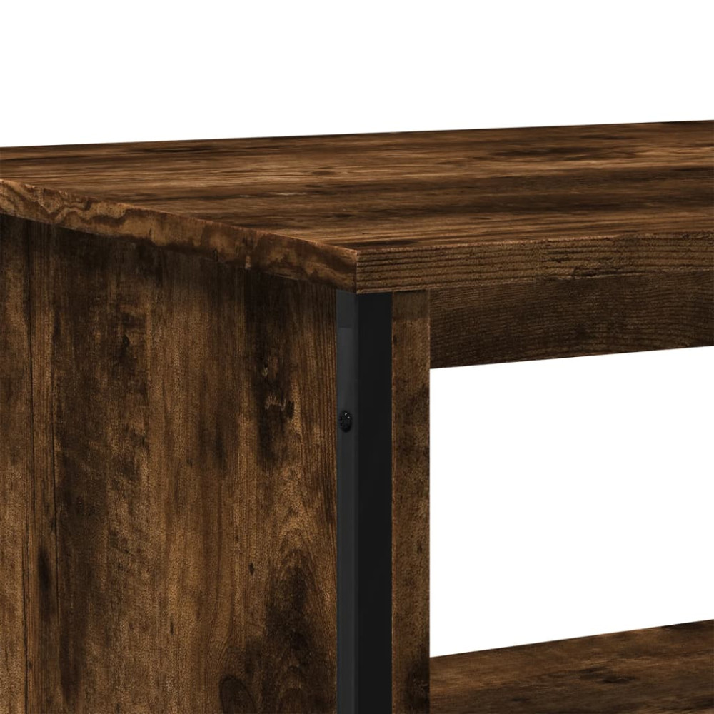 Produktbild för Soffbord rökfärgad ek 75x51x40 cm konstruerat trä