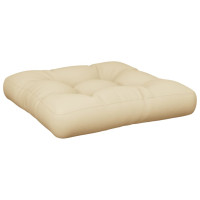 Produktbild för Palldyna beige 58x58x10 cm tyg