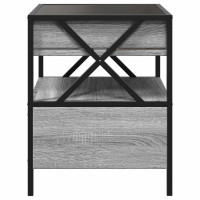 Produktbild för Soffbord med Infinity LEDs grå sonoma 40x40x51 cm
