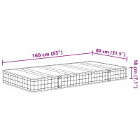 Produktbild för Bonellresårmadrass för barn medium 80x160 cm