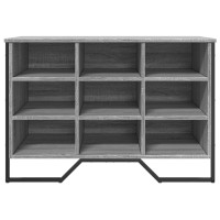 Produktbild för Skoskåp grå sonoma 90x38x61,5 cm konstruerat trä