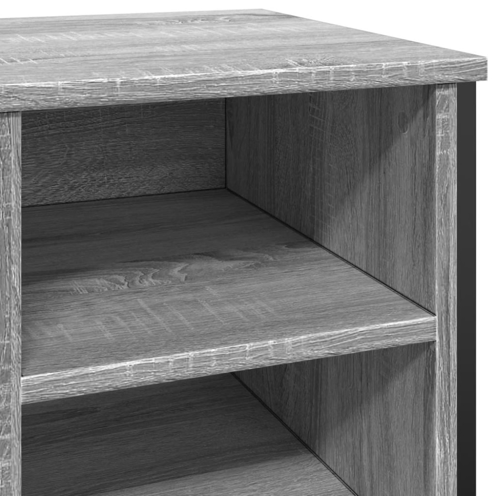 Produktbild för Skoskåp grå sonoma 90x38x61,5 cm konstruerat trä