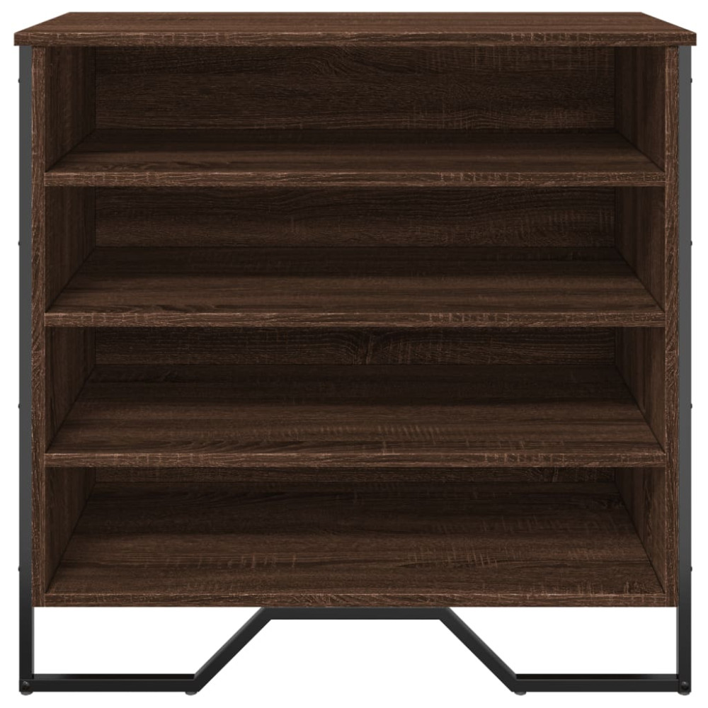 Produktbild för Skoskåp brun ek 80x38x78 cm konstruerat trä