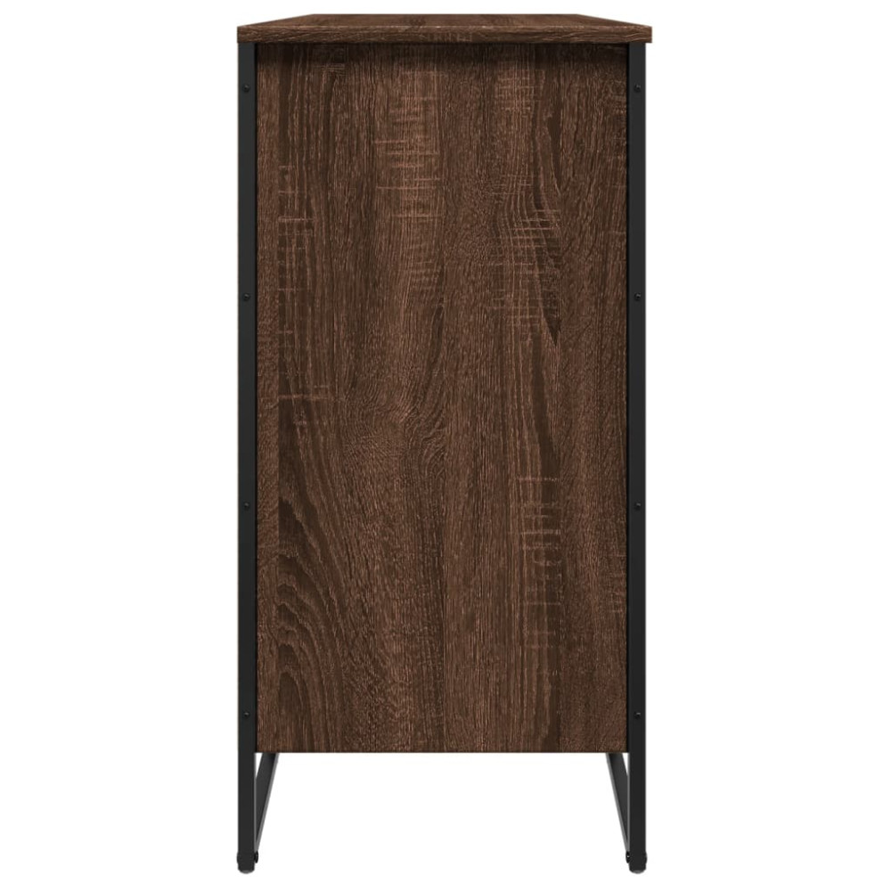 Produktbild för Skoskåp brun ek 80x38x78 cm konstruerat trä