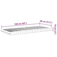 Produktbild för Skummadrass för barn vit 80x160 cm 7-zoner hårdhet 20 ILD