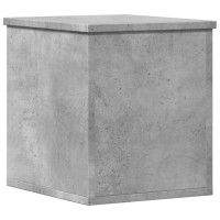 Produktbild för Förvaringslåda betonggrå 30x35x35 cm konstruerat trä