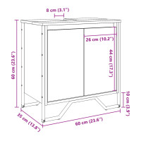 Produktbild för Tvättställsskåp svart 60x35x60 cm konstruerat trä