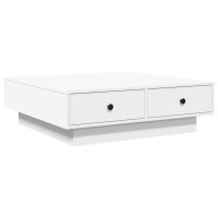 Produktbild för Soffbord vit 90x90x28 cm konstruerat trä