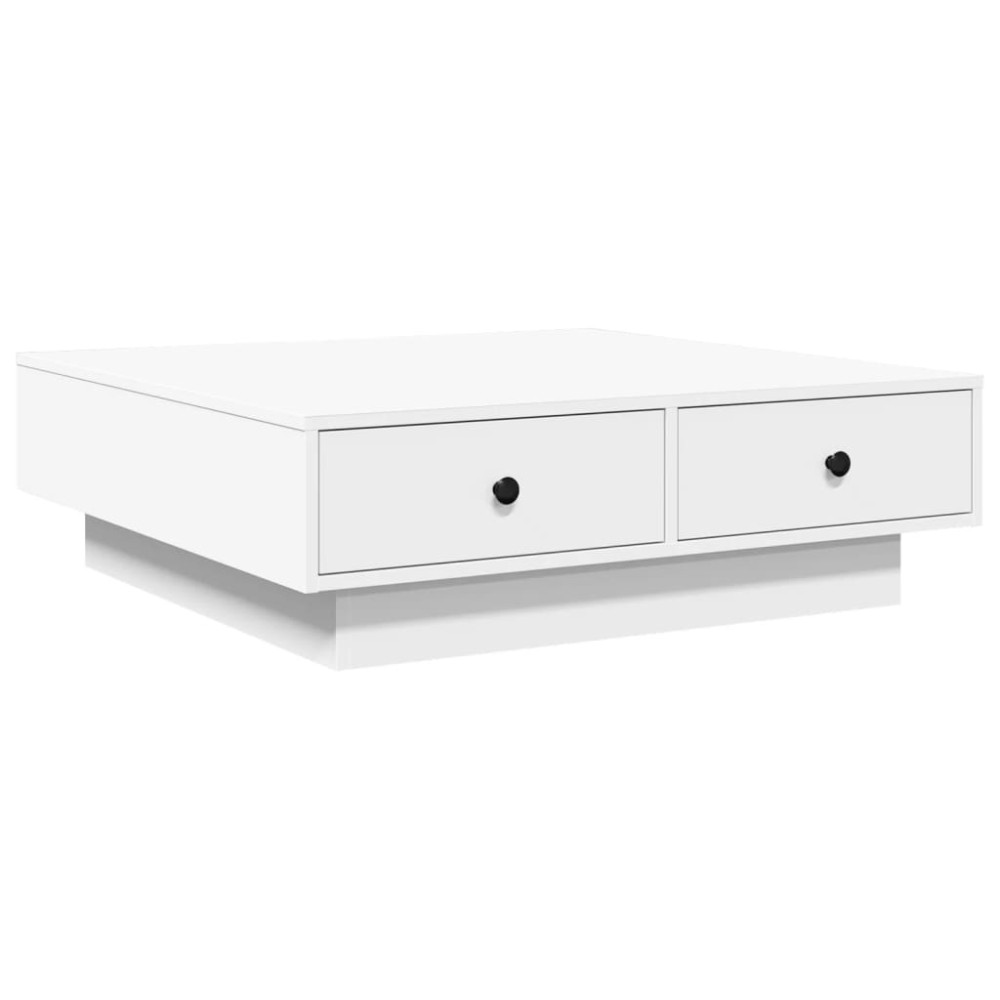 Produktbild för Soffbord vit 90x90x28 cm konstruerat trä