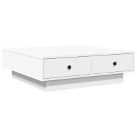Produktbild för Soffbord vit 90x90x28 cm konstruerat trä