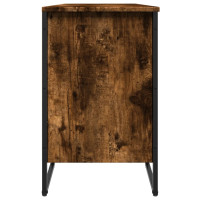 Produktbild för Skoskåp rökfärgad ek 90x38x61,5 cm konstruerat trä