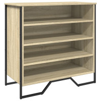 Produktbild för Skoskåp sonoma-ek 80x38x78 cm konstruerat trä