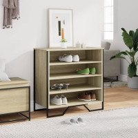 Produktbild för Skoskåp sonoma-ek 80x38x78 cm konstruerat trä