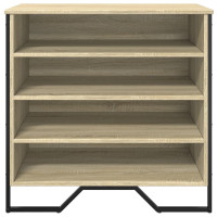 Produktbild för Skoskåp sonoma-ek 80x38x78 cm konstruerat trä