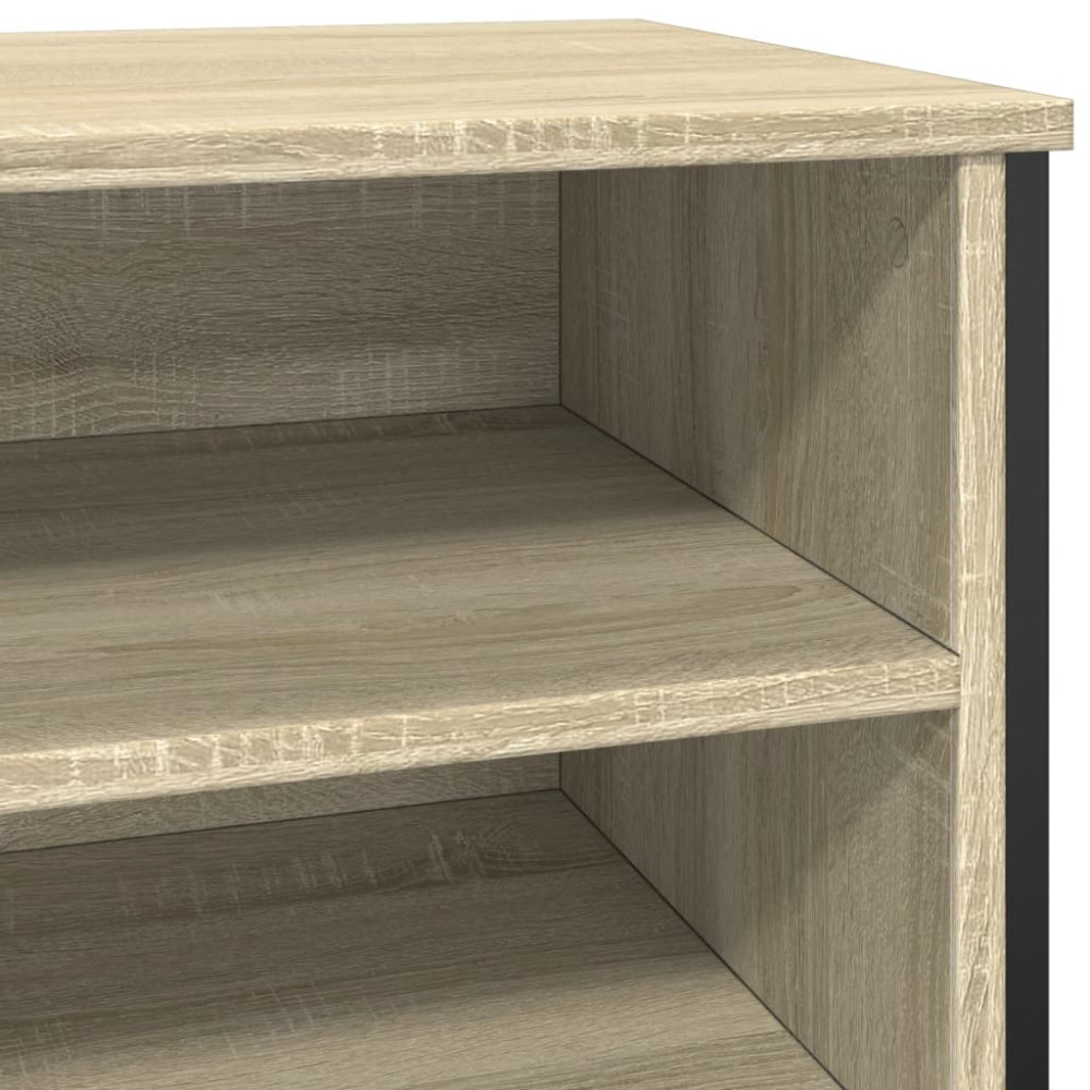 Produktbild för Skoskåp sonoma-ek 80x38x78 cm konstruerat trä