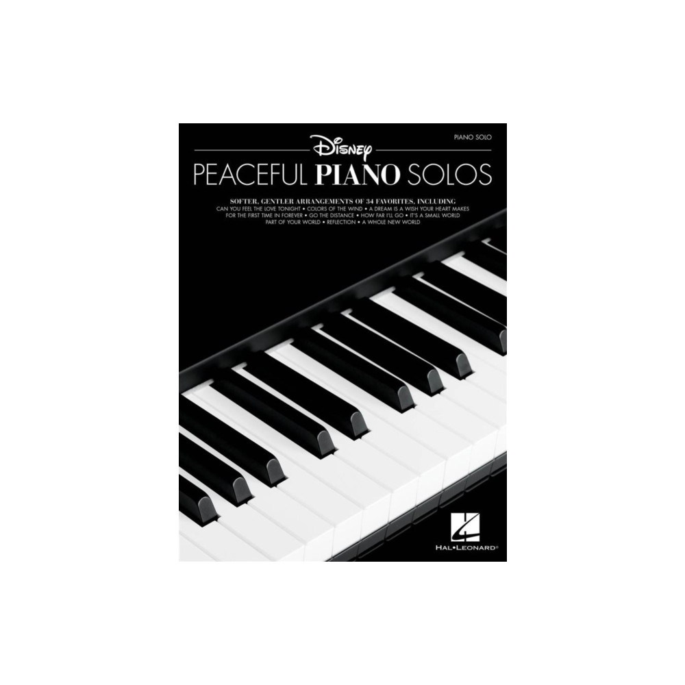 Produktbild för DISNEY PEACEFUL PIANO SOLOS (häftad, eng)